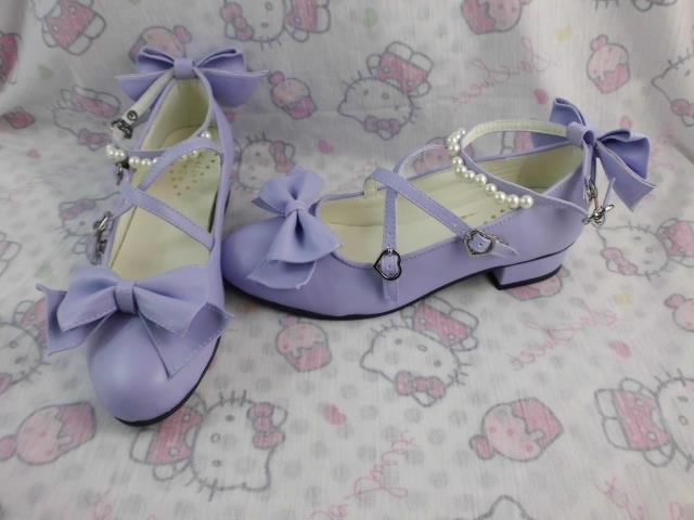 Matte purple & low heel