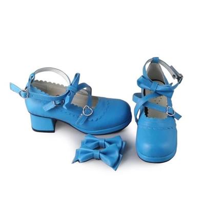Dark blue & 4.5cm heel + 1cm platform