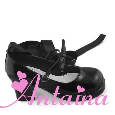 Glossy black & 6.3cm heel + 1cm platform