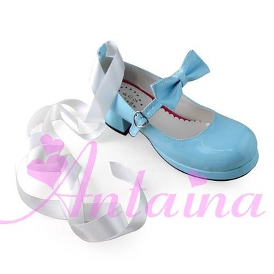 Glossy blue & 6.3cm heel + 1cm platform