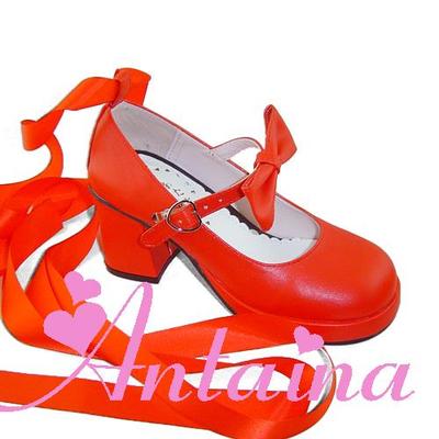 Matte red & 6.3cm heel + 1cm platform