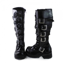 Antaina Punk Gothic Style Lolita High Platform Boots with Zippers