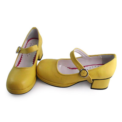 Matte cream yellow & 4.5cm heel + 1cm platform