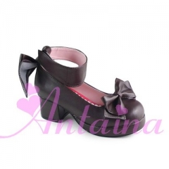 Antaina Sweet Queen Lolita Heel Shoes With Bows