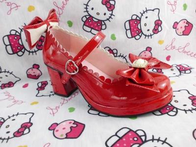 Glossy red & 6.3cm heel + 1cm platform