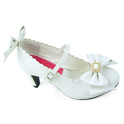Matte white & 6.3cm heel