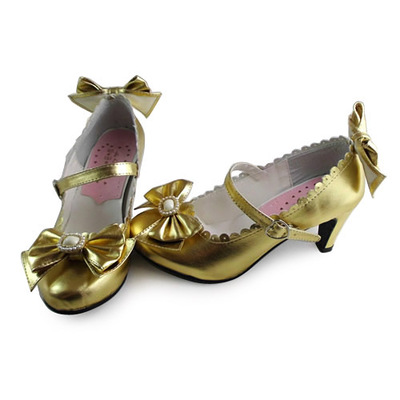 Gold & 6.3cm heel