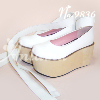 White & 9cm heel + 7cm platform