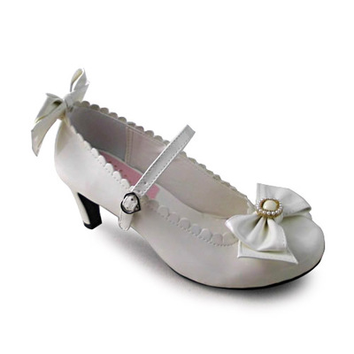 Glossy white & 6.3cm heel