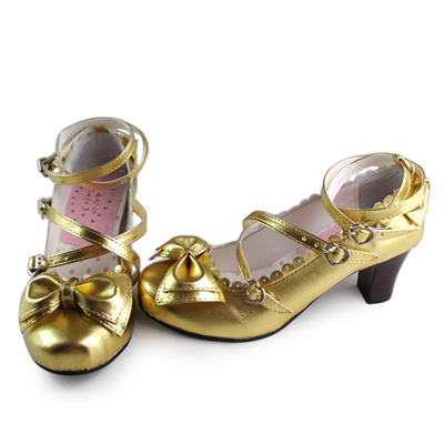 Gold & 6.3cm heel