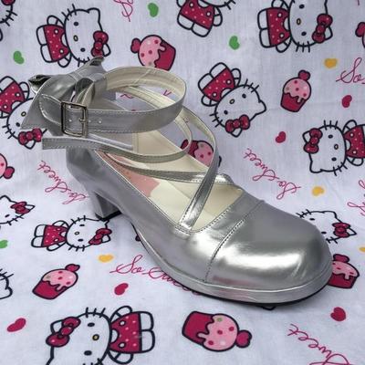 Silver & 6.3cm heel + 1cm platform