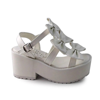 Matte white & 6cm heel + 3cm platform