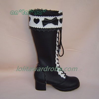 Black x white & 4.5cm heel + 1cm platform