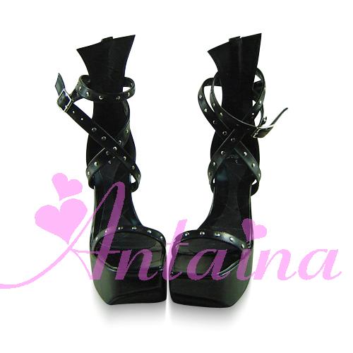 Black & 12cm heel + 5cm platform