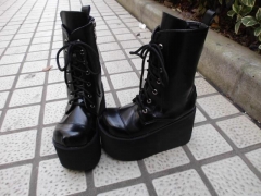 Antaina Steampunk Black Lolita High Platform Boots Shoes