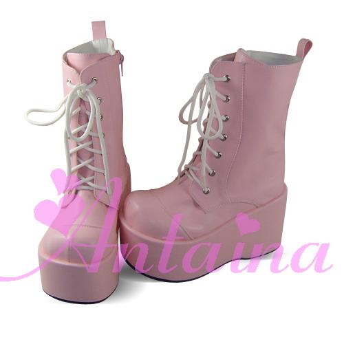 Matte pink & 8cm heel + 5cm platform