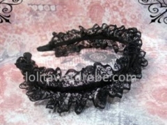 Black White Lace Lolita Headband