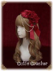 Cutie Creator The Rose Bride Roses Beadchain Lolita Headbow