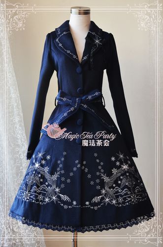 Magic Tea Party -Winter Mass- Embroidery Lolita Long Coat