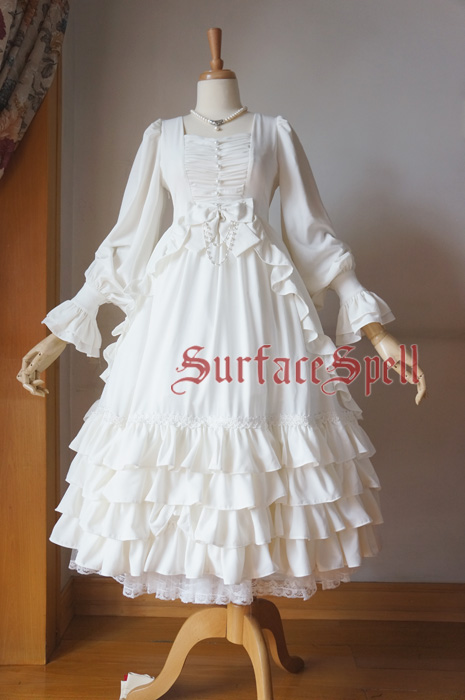 Surface Spell -The Nymphaeum- Gothic Uniclor Lolita OP Dress - Customizable