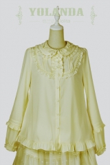 Yolanda -To My Dear Ann- Chiffon Peter Pan Collar Lolita Blouse - Sold Out