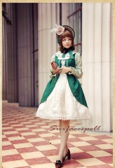 Surface Spell Nightingale and King Embroidery Lolita Jumper Dress