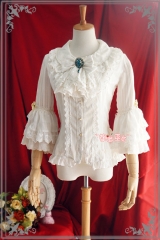 Strawberry Witch Sweet Babydoll Collar White Lolita Blouse