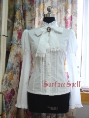 Surface Spell -Begonia- High Collar Lolita Blouse - Customizable - Sold Out