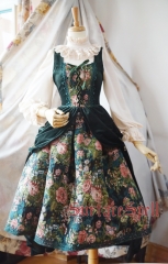 Surface Spell -Winter Rose Garden- Gobelin Vintage Gothic Lolita Jumper Dress - Customizable