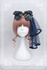 Neverland Lolita (SuffleSong) -Universal Nature- Lolita Headbow with Fixed Veil