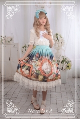 Neverland Lolita (SuffleSong) -Kitty Courtyard- Vintage Lolita Skirt