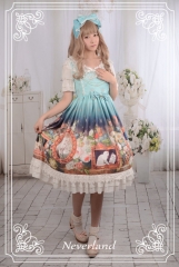 Neverland Lolita (SuffleSong) -Kitty Courtyard- Hime Sleeves Lolita OP Dress