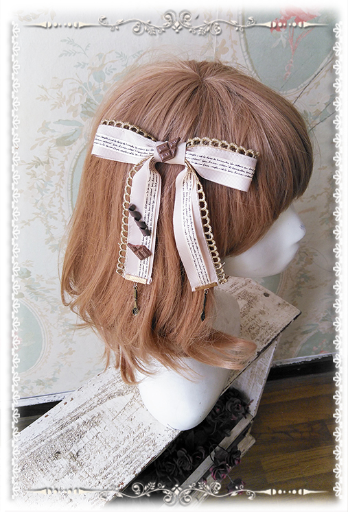Cream White Bow Clip Only