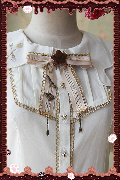 Cream White Bow Clip (If you also buy the match blouse)