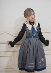 Penny House -The Academy of Magical Arts- Pointed Collar Lolita Jumper Dress (Closed)