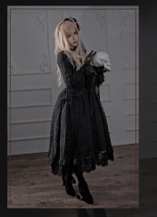 ZJ Story -The Kindred- Gothic Black OP Dress (closed)