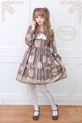 Precious Petal -Cute Winter- Snowman Printed Lolita OP Dress Version Lucky Pack