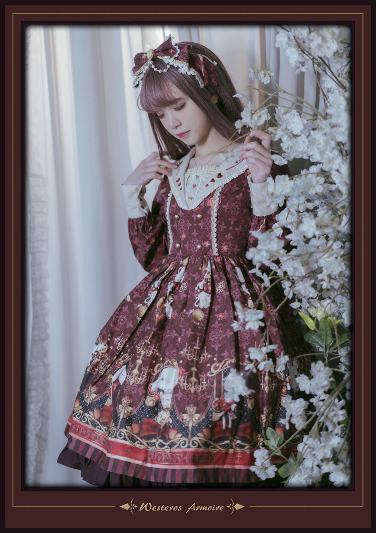 Westeros Armoire -Bunnies in Pokerland- Lolita OP Dress