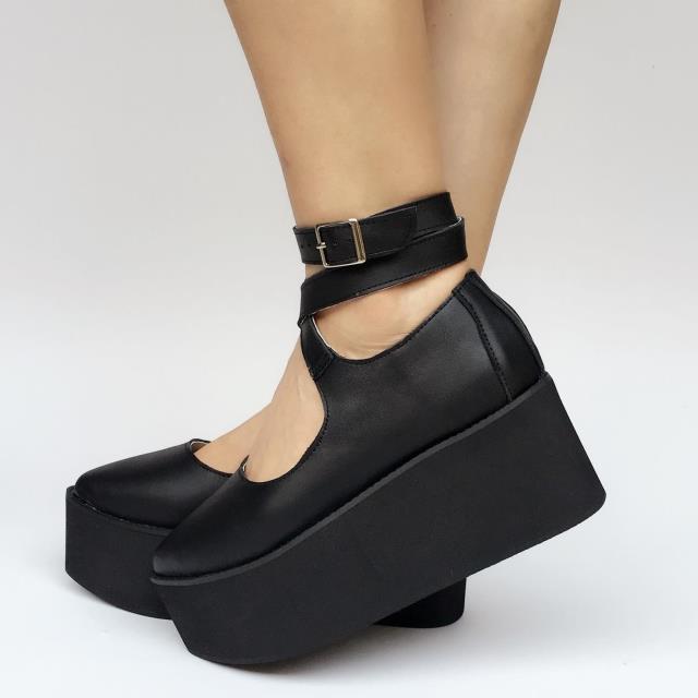 Black & 7cm heel + 5cm platform
