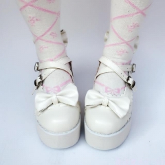 Sweet Matte White High Platform Lolita Shoes