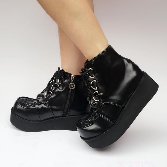Matte Black & 6cm heel + 4cm platform