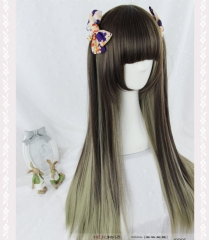 70cm Harajuku Style Matcha Green Gradient Lolita Straight Wig