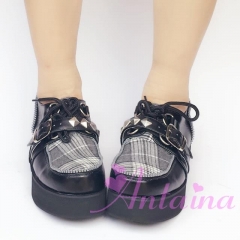 Harajuku Daily Tartan High Platform Lolita Shoes
