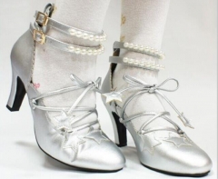Sweet Silver Straps Lolita Heels Shoes