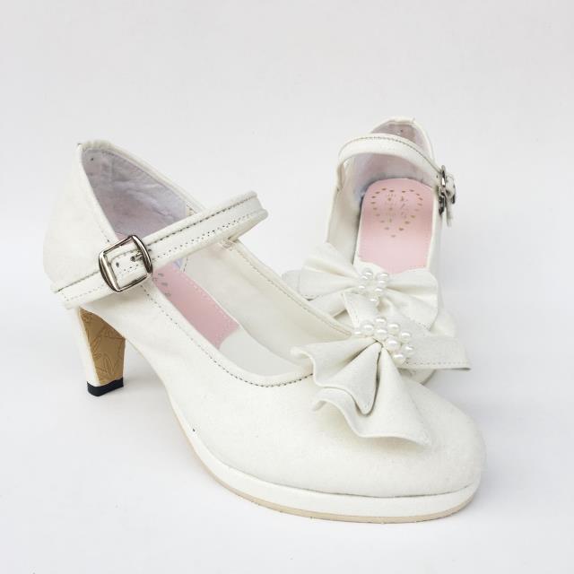 White & 6.8cm heel + 1cm platform