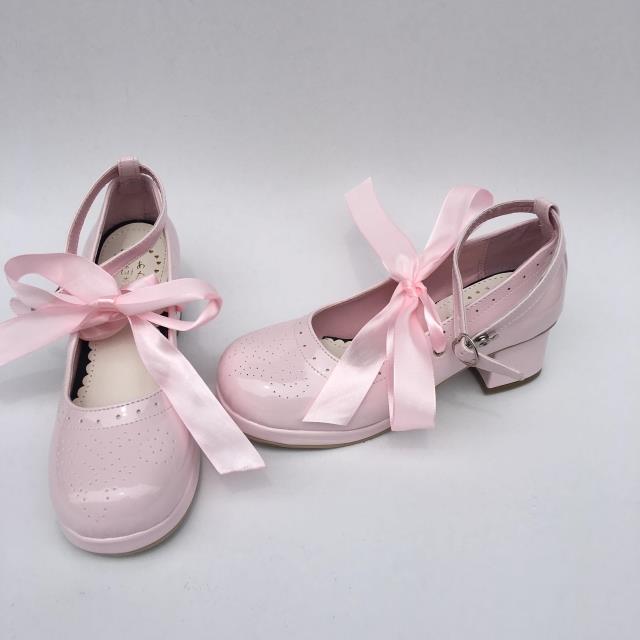 Glossy pink & 4.5cm heel + 1cm platform