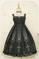 AcYut Horizon -The Slient Church- Gothic Lolita High Waist Jumper Dress