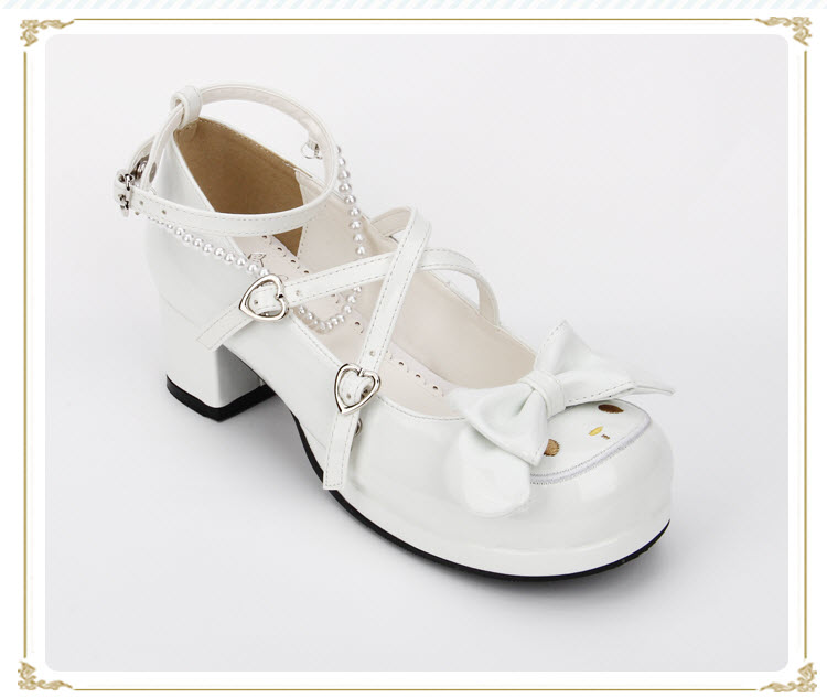 White & 4.5cm heel + 1cm platform