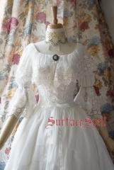 Surface Spell -White Crystal and Black Agate- Mid-length Sleeves Lolita Blouse