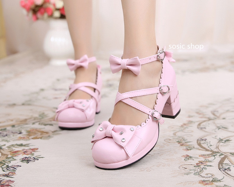 Pink & 6.5cm heel + 1cm platform